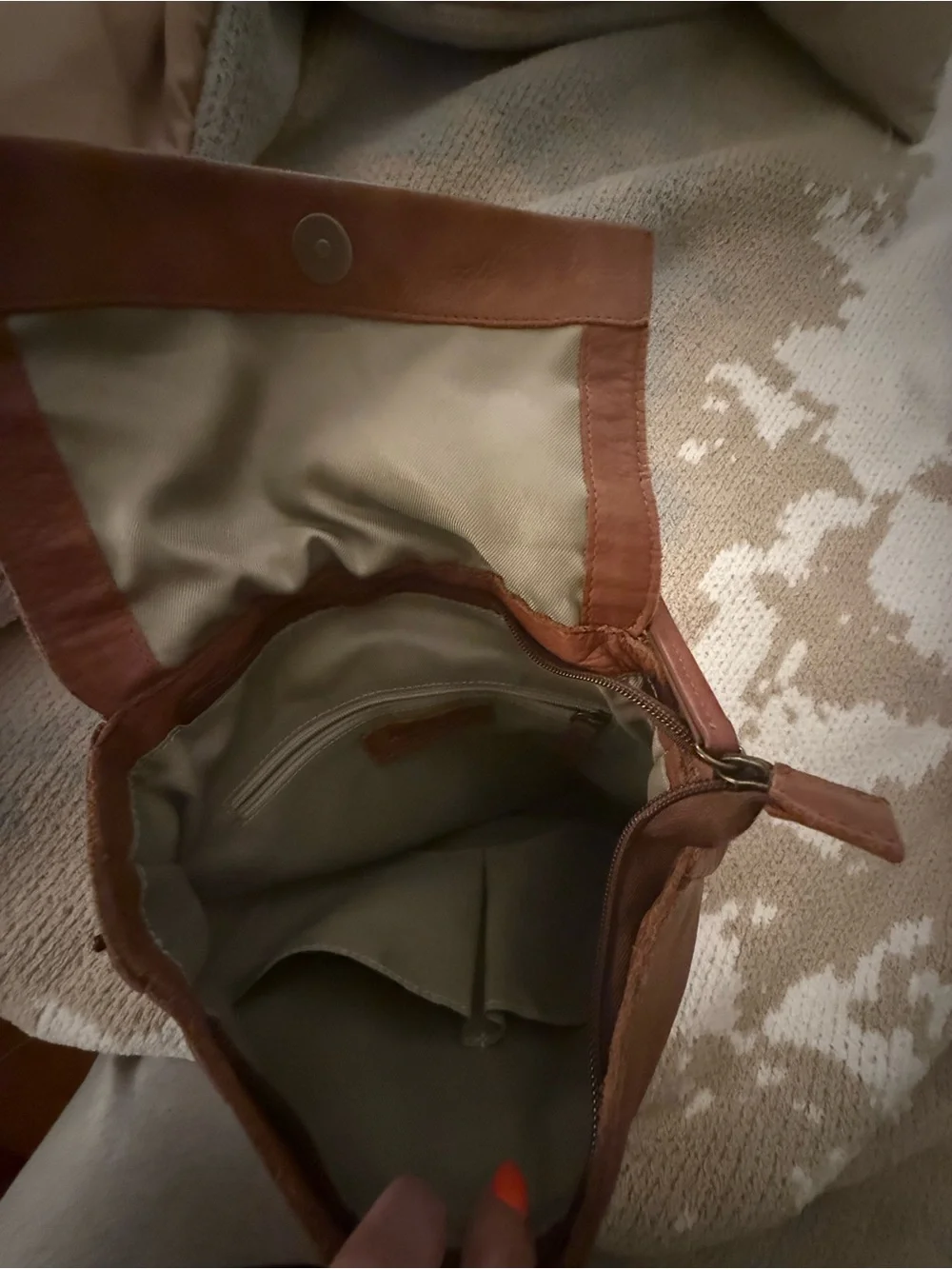 American Leather Backpack in Cognac Brown